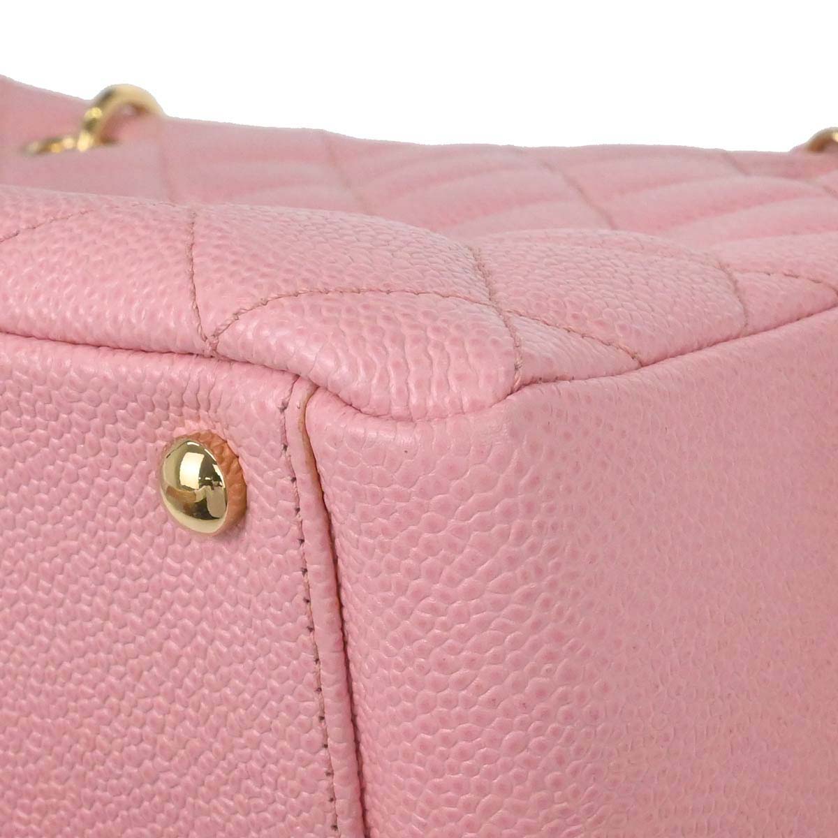 Chanel Pink Caviar Skin Petite Timeless Tote PTT Chain Handbag