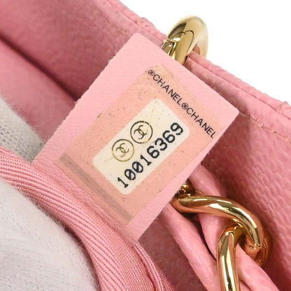 Chanel Pink Caviar Skin Petite Timeless Tote PTT Chain Handbag