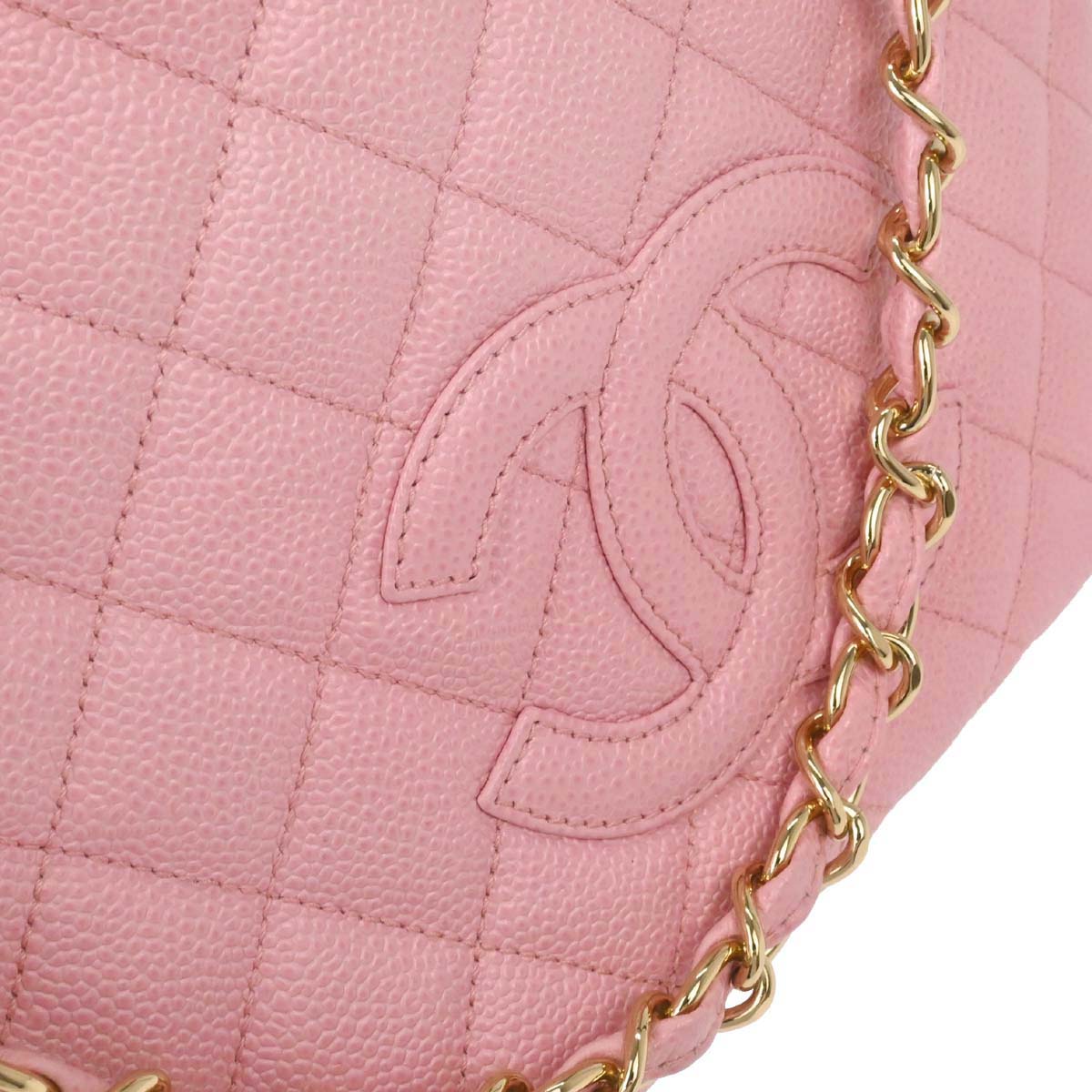 Chanel Pink Caviar Skin Petite Timeless Tote PTT Chain Handbag