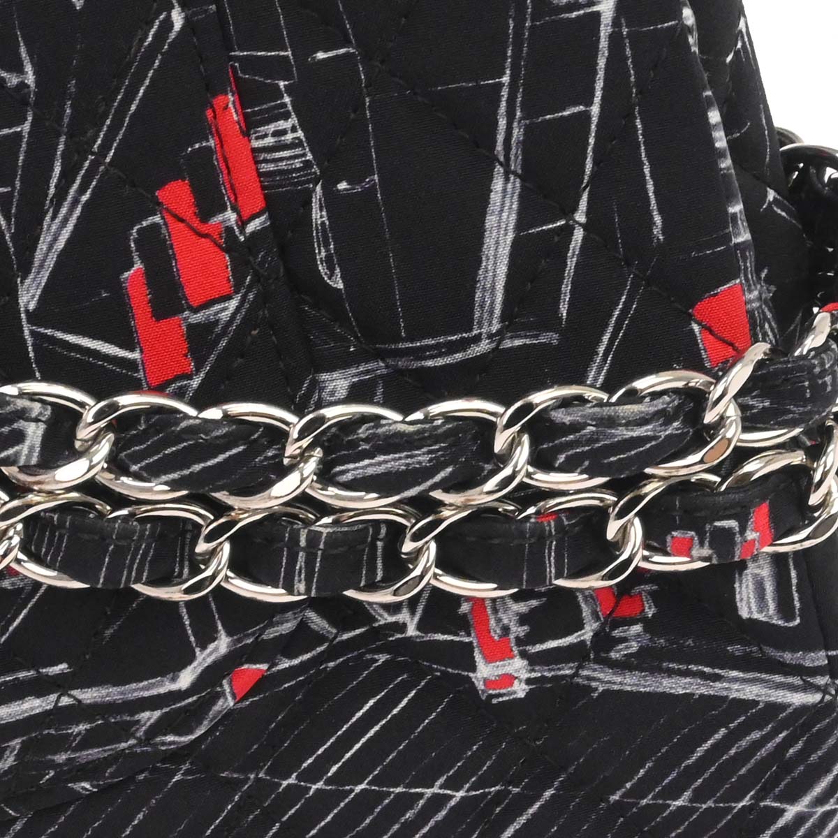 Chanel Black Nylon Medium Classic Double Flap Shoulder Bag