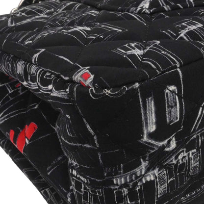 Chanel Black Nylon Medium Classic Double Flap Shoulder Bag