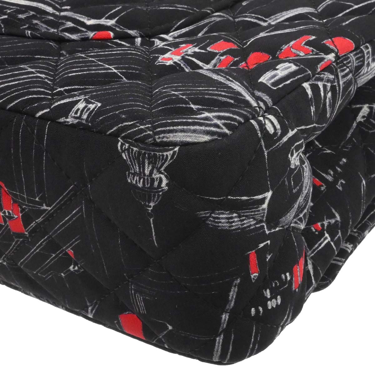 Chanel Black Nylon Medium Classic Double Flap Shoulder Bag