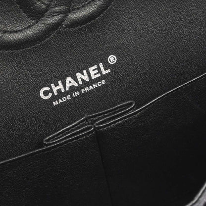 Chanel Black Nylon Medium Classic Double Flap Shoulder Bag