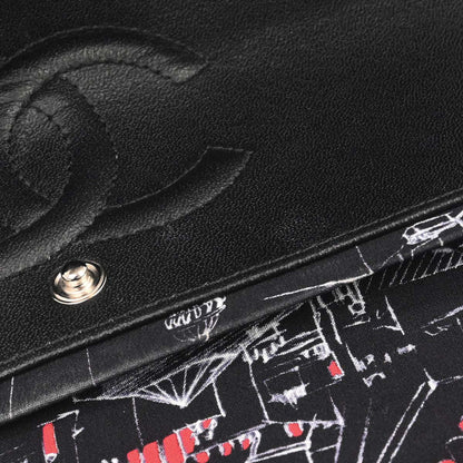 Chanel Black Nylon Medium Classic Double Flap Shoulder Bag