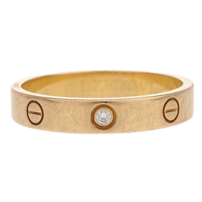 Cartier Mini Love Ring 750 QF3764 Diamond #60 #59 Jewelry