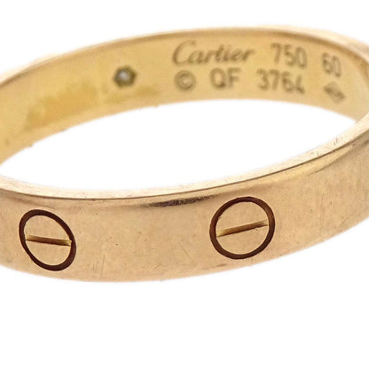 Cartier Mini Love Ring 750 QF3764 Diamond #60 #59 Jewelry