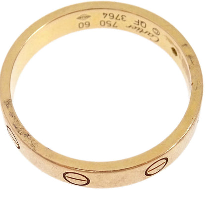 Cartier Mini Love Ring 750 QF3764 Diamond #60 #59 Jewelry