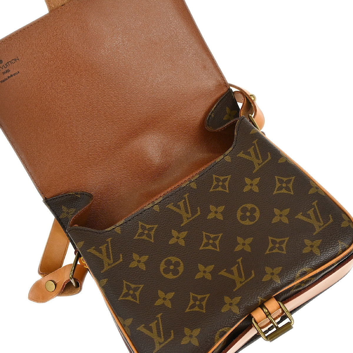 Louis Vuitton Monogram Cartouchiere MM Shoulder Bag M51253