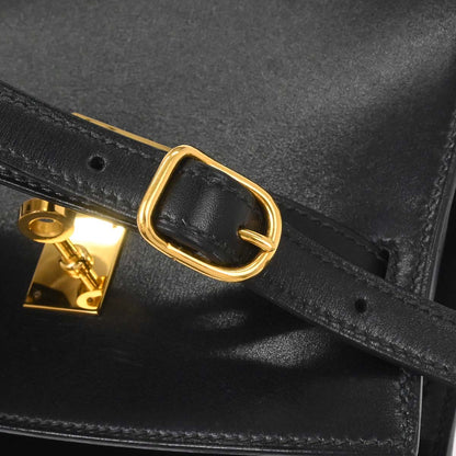 Hermes Black Box Calf Kelly Sport PM Shoulder Bag