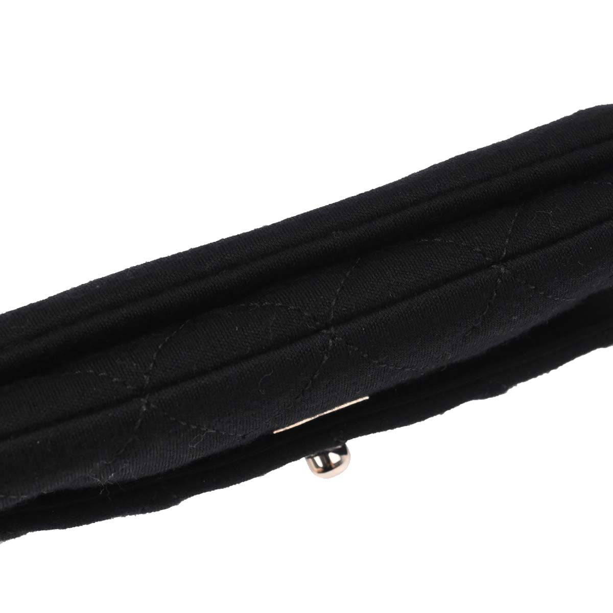 Chanel Black Cotton Shoulder Bag