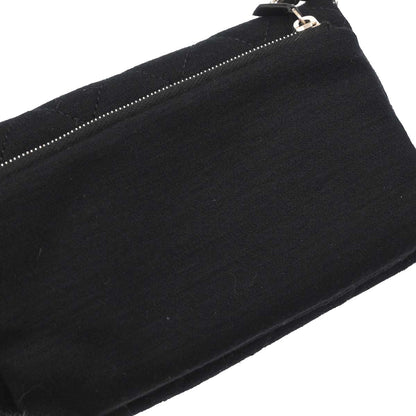 Chanel Black Cotton Shoulder Bag
