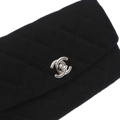 Chanel Black Cotton Shoulder Bag