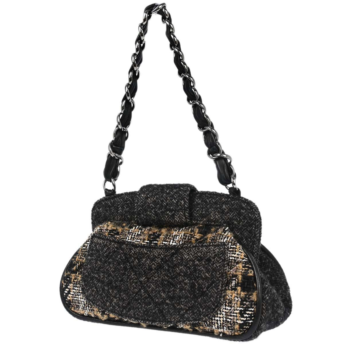 Chanel 2005-2006 Gray Wool Handbag