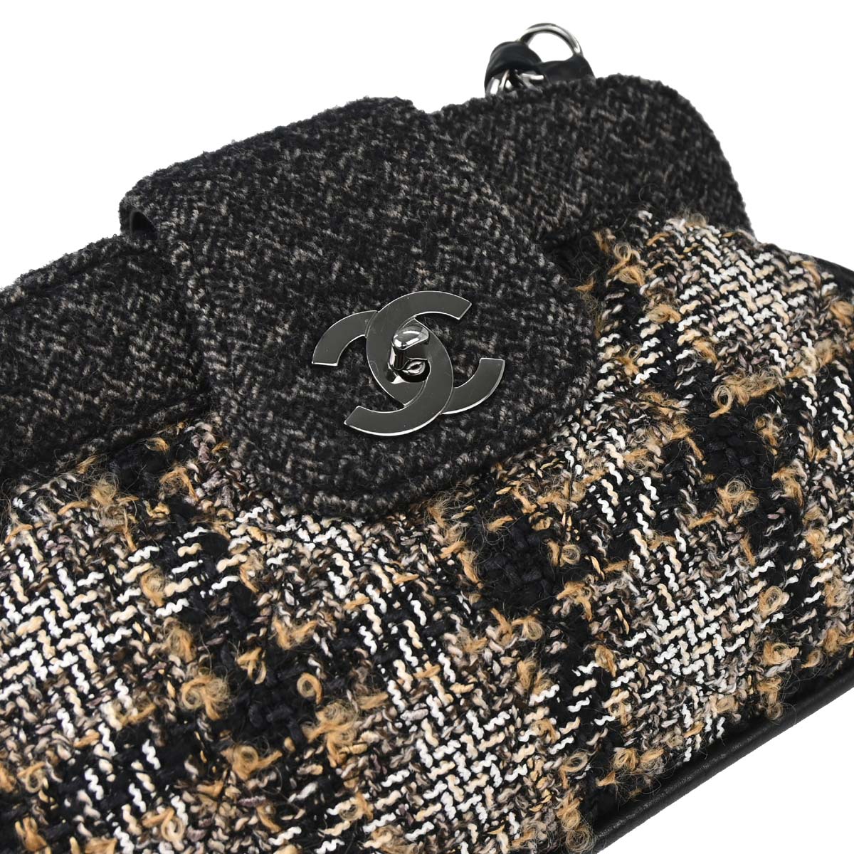 Chanel 2005-2006 Gray Wool Handbag