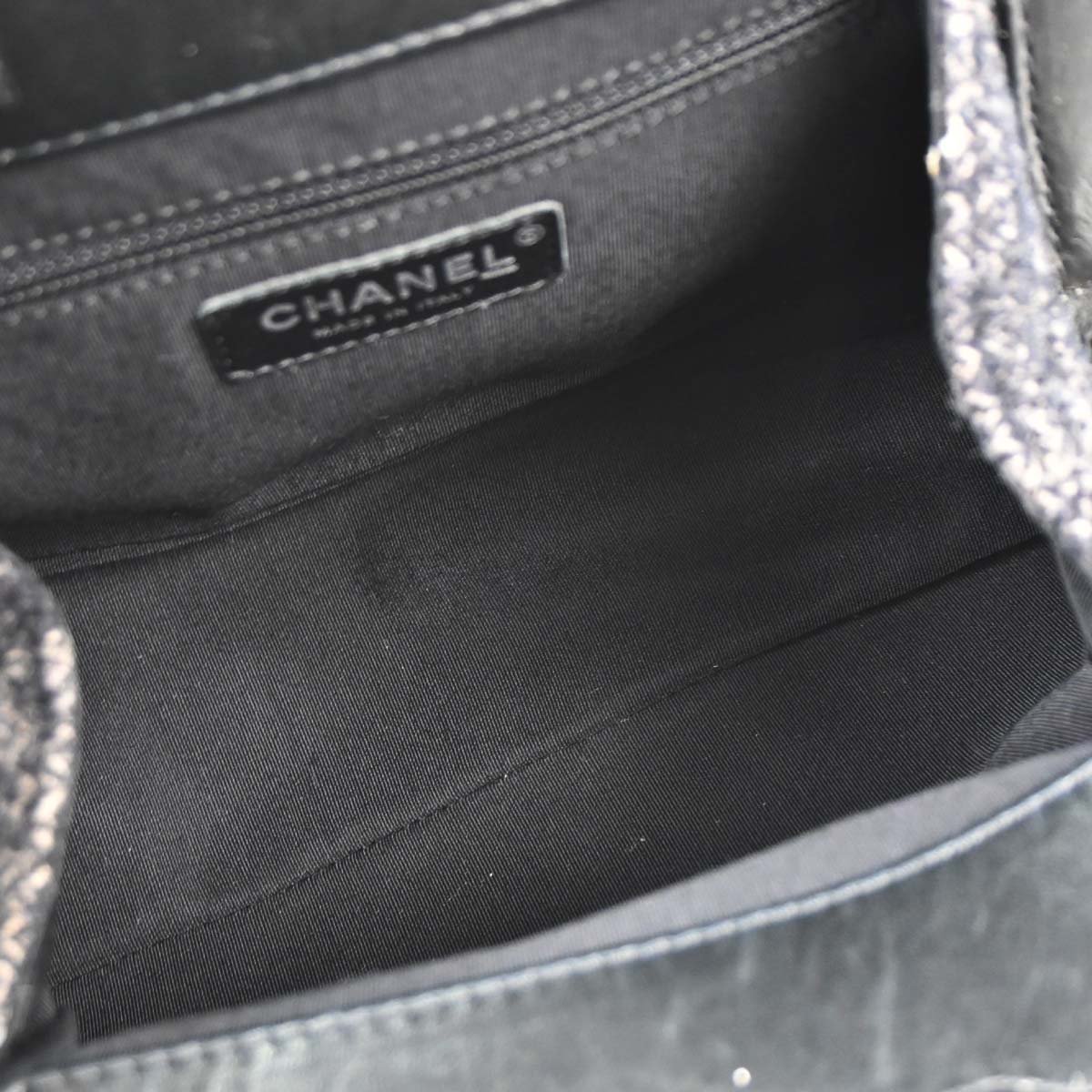 Chanel 2005-2006 Gray Wool Handbag