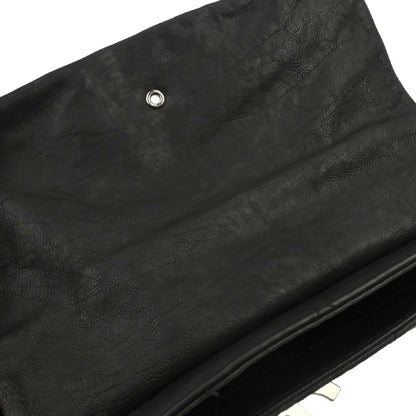 Chanel 2011 Black Calfskin Hamptons CC Accordion Flap Shoulder Bag