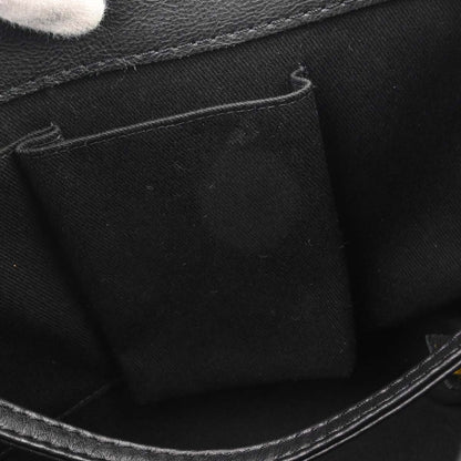 Chanel 2011 Black Calfskin Hamptons CC Accordion Flap Shoulder Bag