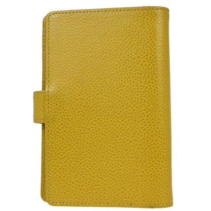 Chanel 1997-1999 Yellow Caviar Skin Notebook Cover Small Good