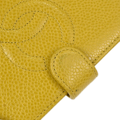 Chanel 1997-1999 Yellow Caviar Skin Notebook Cover Small Good