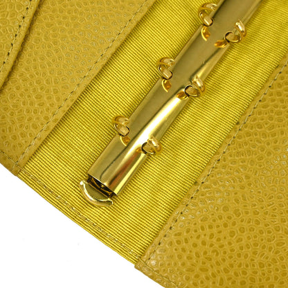 Chanel 1997-1999 Yellow Caviar Skin Notebook Cover Small Good
