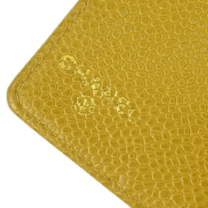 Chanel 1997-1999 Yellow Caviar Skin Notebook Cover Small Good