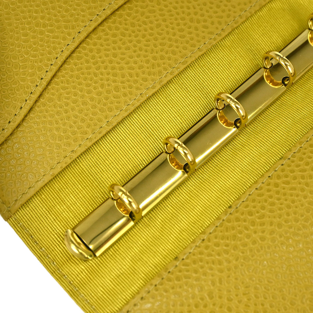 Chanel 1997-1999 Yellow Caviar Skin Notebook Cover Small Good