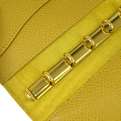 Chanel 1997-1999 Yellow Caviar Skin Notebook Cover Small Good