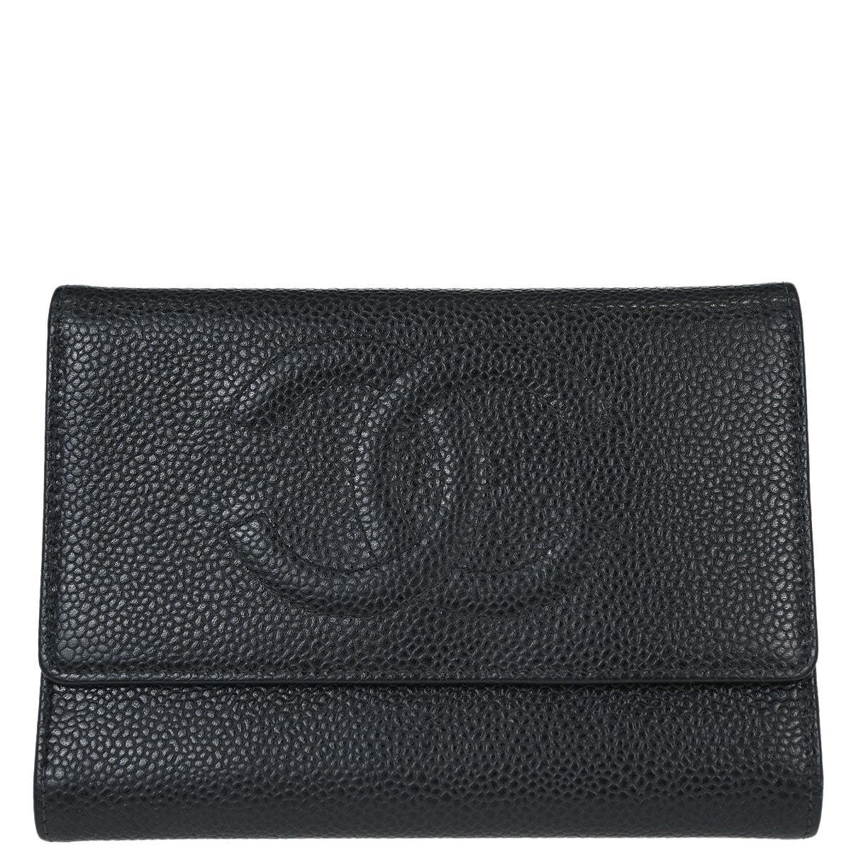 Chanel 2005-2006 Black Caviar Skin Wallet