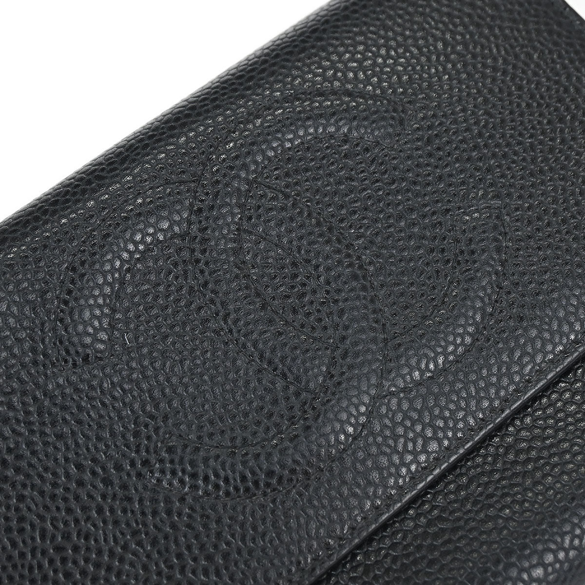 Chanel 2005-2006 Black Caviar Skin Wallet