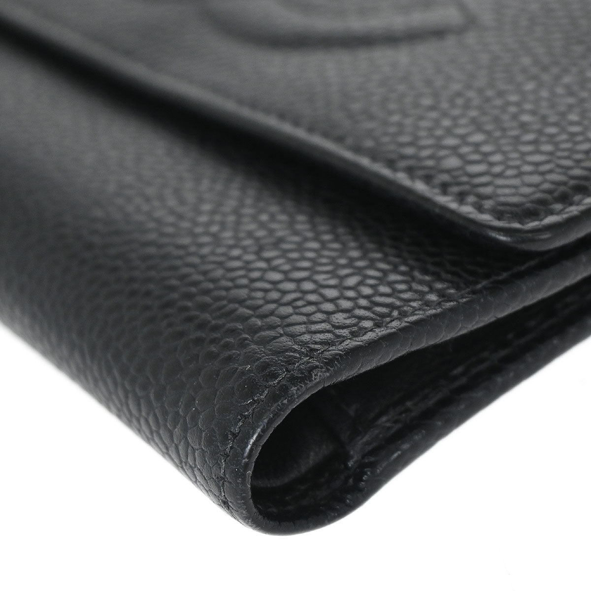 Chanel 2005-2006 Black Caviar Skin Wallet