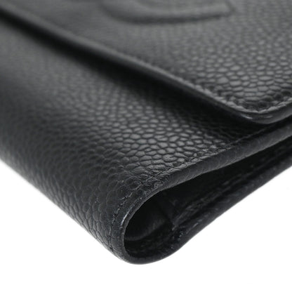 Chanel 2005-2006 Black Caviar Skin Wallet