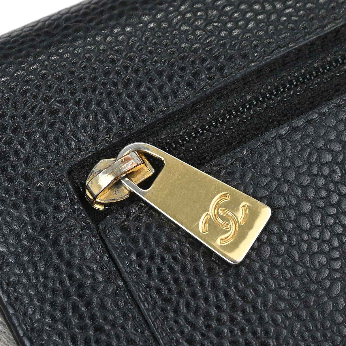 Chanel 2005-2006 Black Caviar Skin Wallet