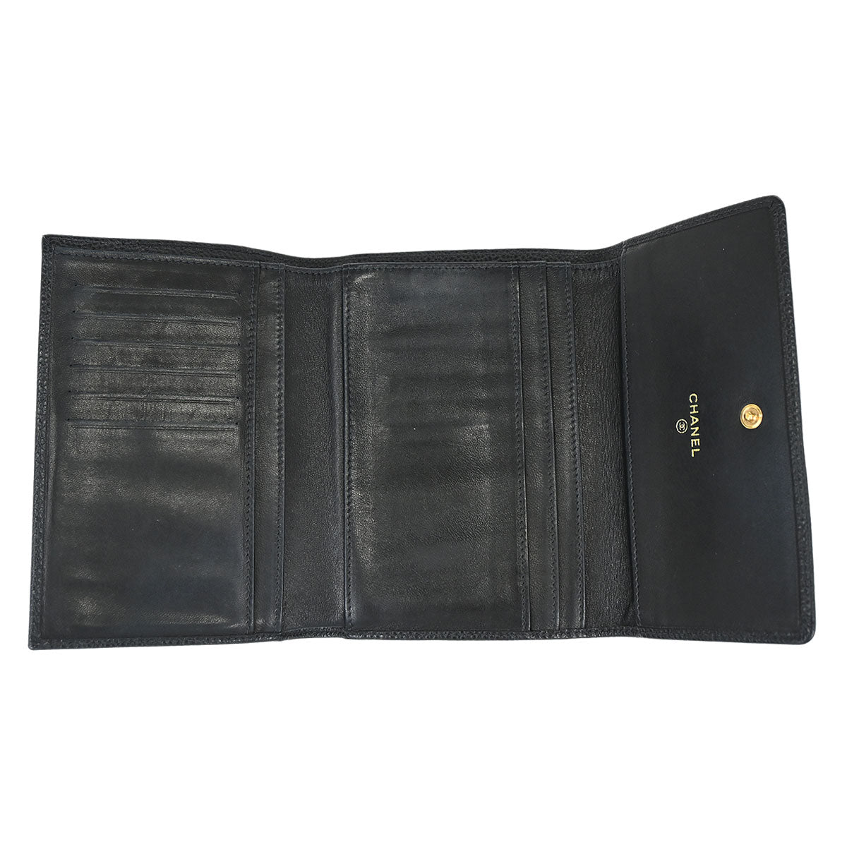 Chanel 2005-2006 Black Caviar Skin Wallet