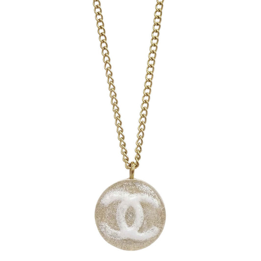 Chanel Medallion Gold Chain Pendant Necklace 03A