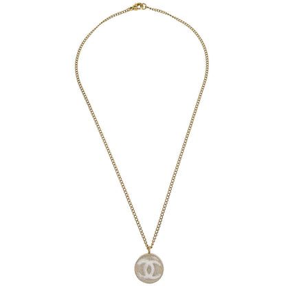 Chanel Medallion Gold Chain Pendant Necklace 03A