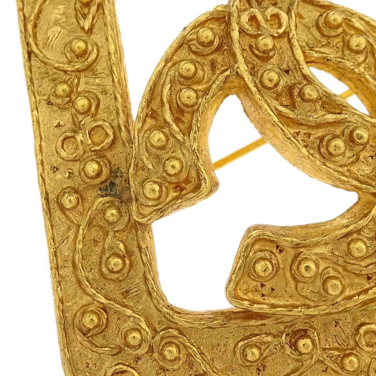 Chanel Rhombus Brooch Pin Gold 94A