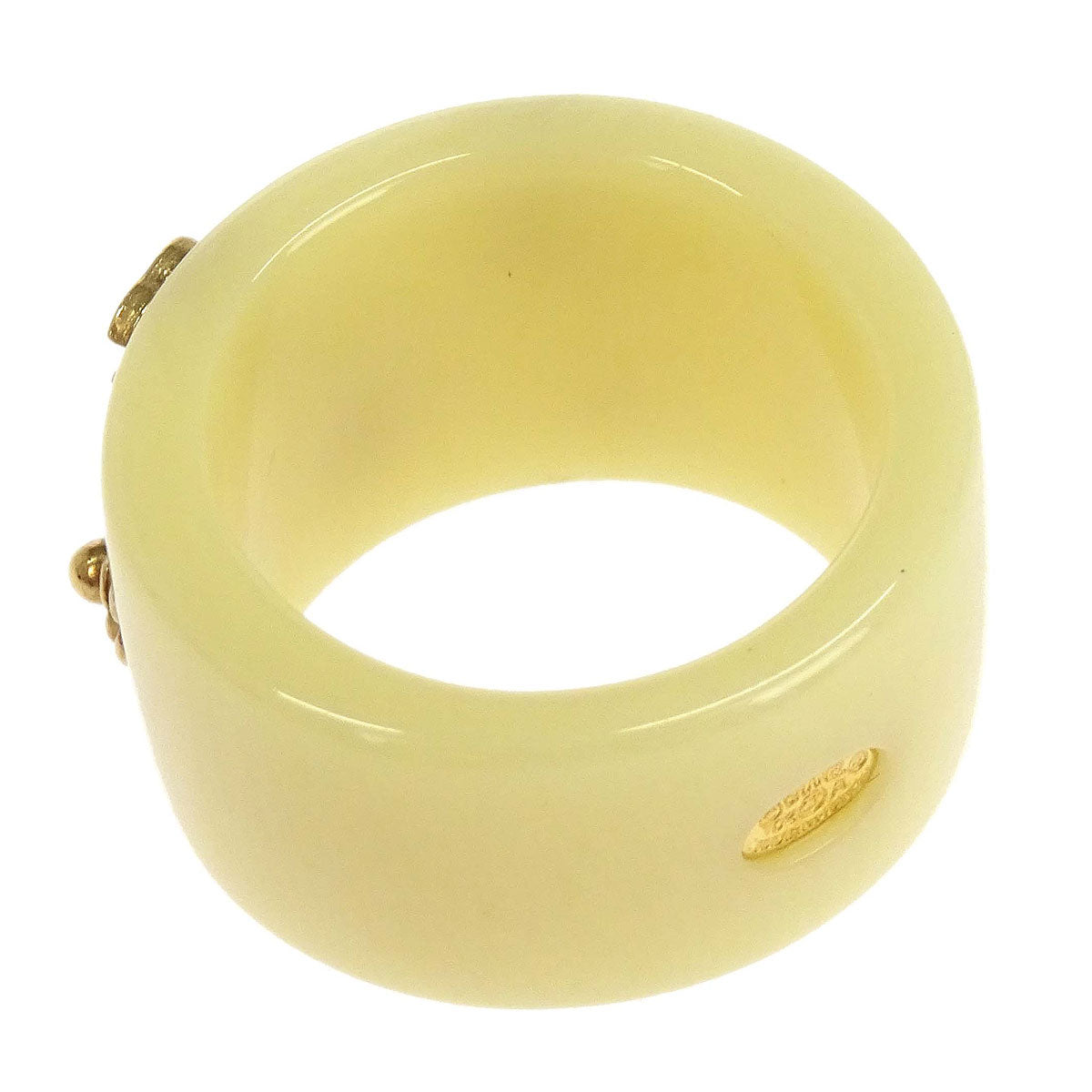 Chanel Ring Ivory Acrylic #53 02A
