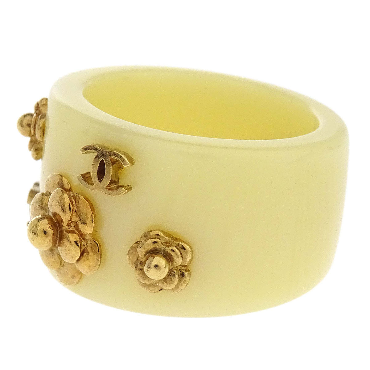 Chanel Ring Ivory Acrylic #53 02A