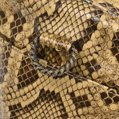 Loewe * Beige Python 2way Shoulder Handbag