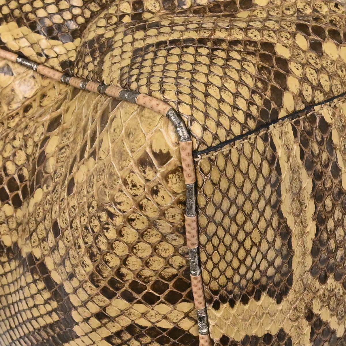 Loewe * Beige Python 2way Shoulder Handbag