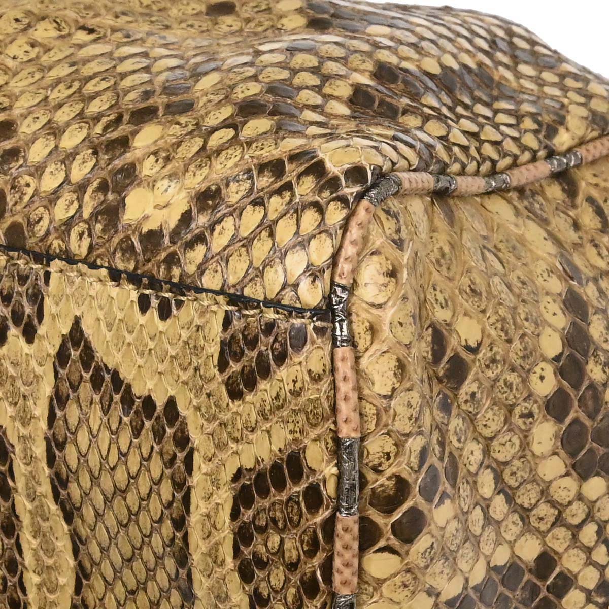 Loewe * Beige Python 2way Shoulder Handbag