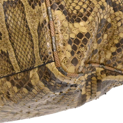 Loewe * Beige Python 2way Shoulder Handbag