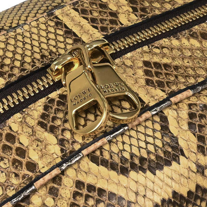 Loewe * Beige Python 2way Shoulder Handbag