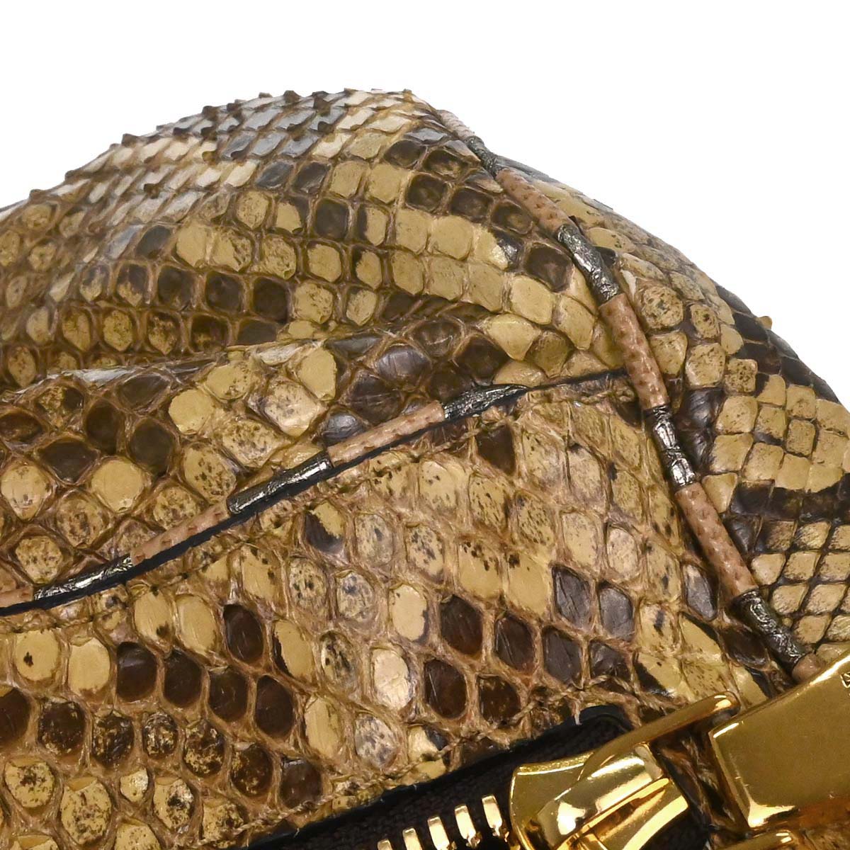 Loewe * Beige Python 2way Shoulder Handbag