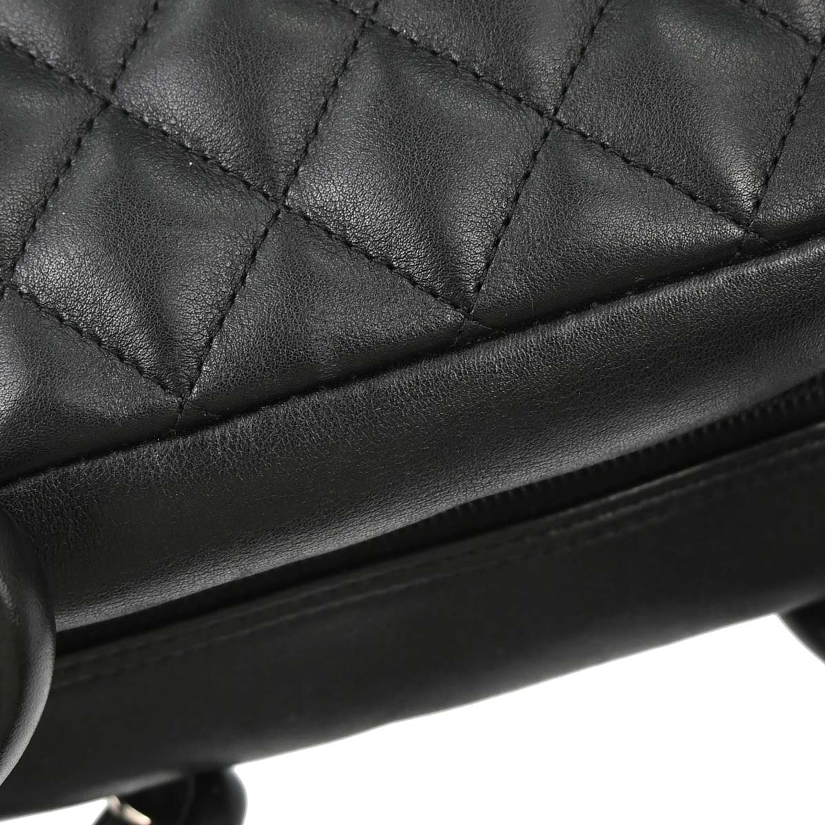 Chanel 2005-2006 Black Calfskin Cambon Ligne Bowling Bag 27