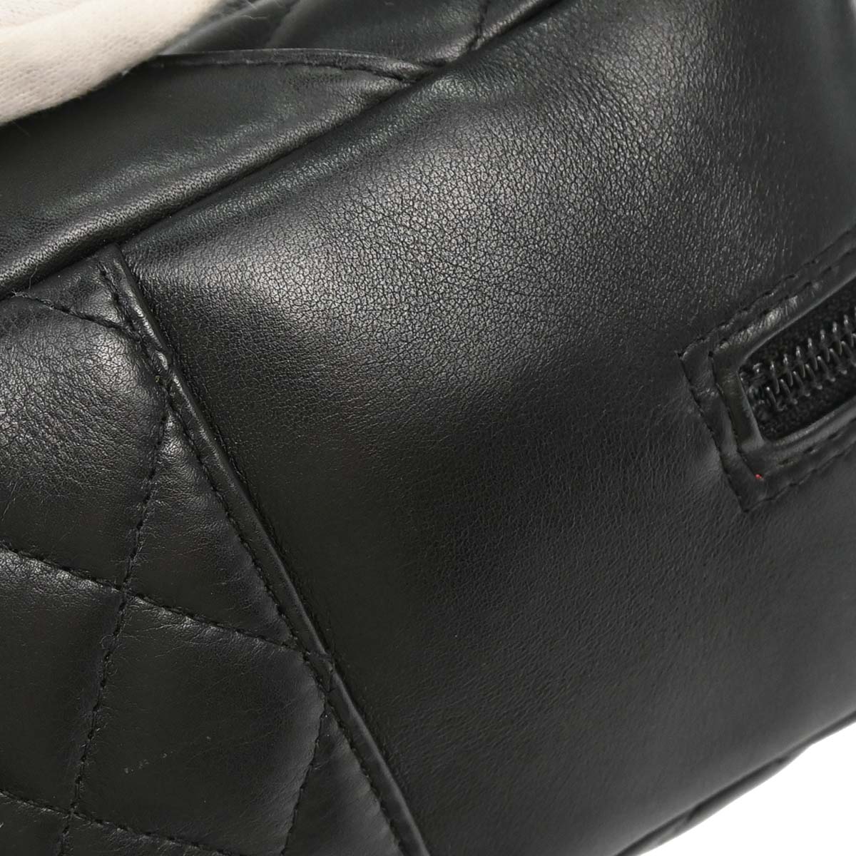 Chanel 2005-2006 Black Calfskin Cambon Ligne Bowling Bag 27