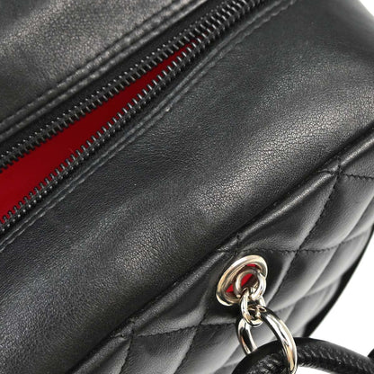 Chanel 2005-2006 Black Calfskin Cambon Ligne Bowling Bag 27