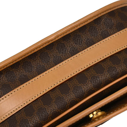 Celine Brown PVC Macadam Shoulder Bag
