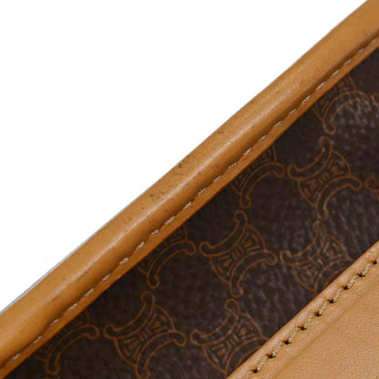 Celine Brown PVC Macadam Shoulder Bag