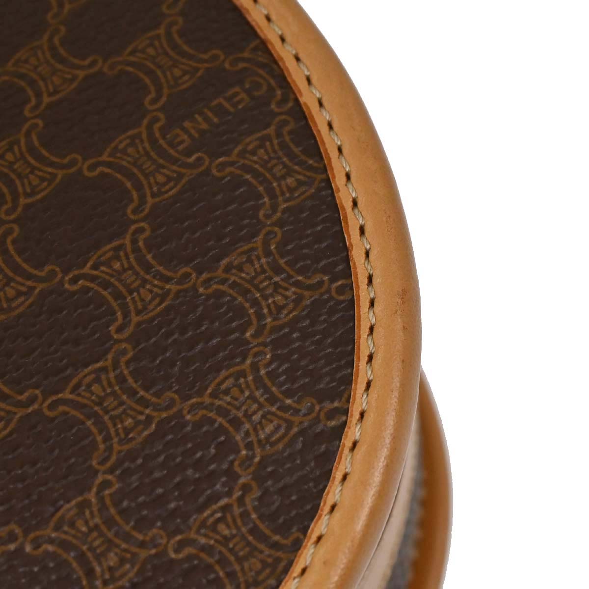 Celine Brown PVC Macadam Shoulder Bag